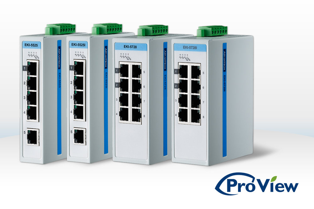 Advantech lanza los nuevos conmutadores gestionables SCADA ProView